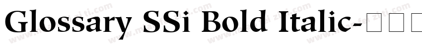 Glossary SSi Bold Italic字体转换